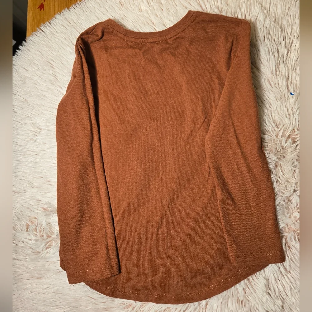 GAP Kids BOO! Peanuts Snoopy Brown Long-sleeved Top Small 6-7 youth